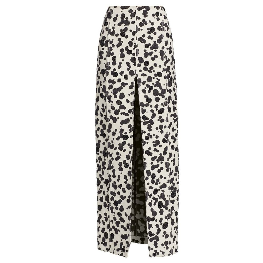 NWT AREA Dalmation Denim Maxi Skirt size 4